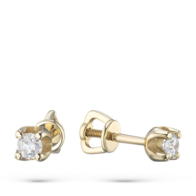 Пусеты из желтого золота э0312пс11210106