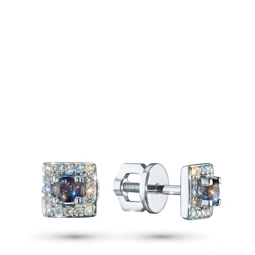 Пусеты из белого золота с сапфирами э4758пс11171600