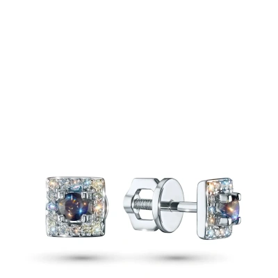 Пусеты из белого золота с сапфирами э4758пс11171600