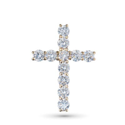 Подвеска из желтого золота с бриллиантами э0301пд05153300