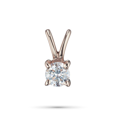 Подвеска из красного золота с бриллиантом э0201пд04220203