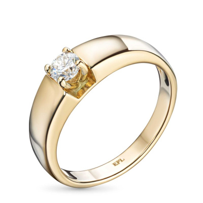 Кольцо из желтого золота с бриллиантом э0301кц01220883