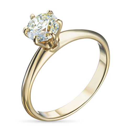 Кольцо из желтого золота с бриллиантом э0301кц03220892