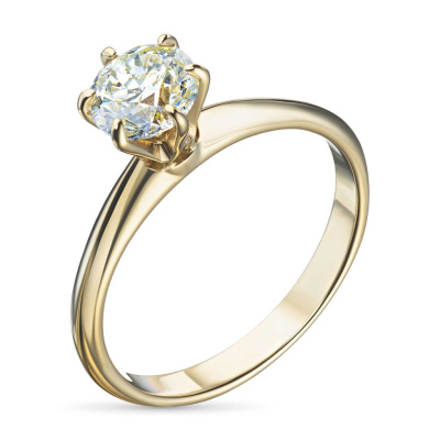 Кольцо из желтого золота с бриллиантом э0301кц03220892