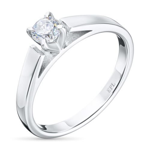 Помолвочное кольцо из белого золота с бриллиантом э4001кц10210204