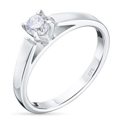 Помолвочное кольцо из белого золота с бриллиантом э4001кц10210204