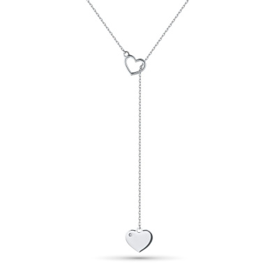 Колье из белого золота с бриллиантом э4701кл03210508