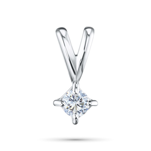 Классическая подвеска из белого золота с бриллиантом э4701пд05151900