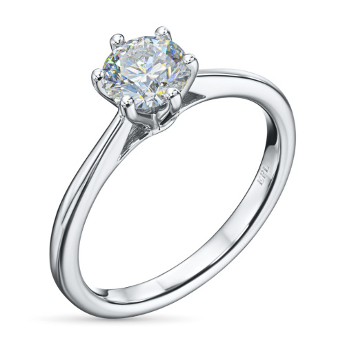 Кольцо из белого золота с бриллиантом э4701кц07220863