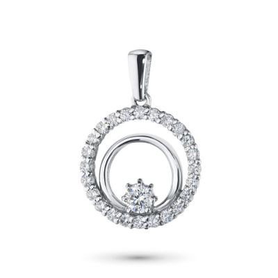 Подвеска из белого золота с бриллиантами э4701пд10110900
