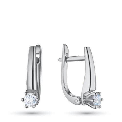 Серьги из белого золота с бриллиантами э4701сг03220202