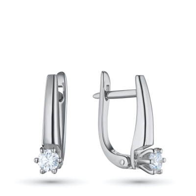 Серьги из белого золота с бриллиантами э4701сг03220202