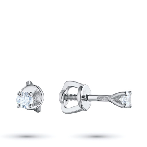 Пусеты из белого золота э4712пс04202988