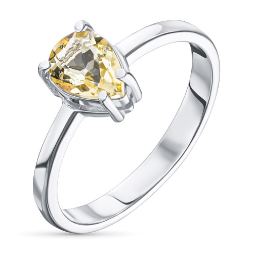 Помолвочное кольцо из серебра с цитрином э0620кц10200468