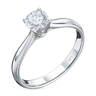 Кольцо из белого золота с бриллиантом э4701кц11210862