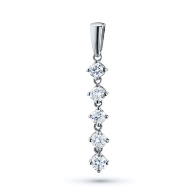 Подвеска из белого золота с бриллиантами э4701пд05150500