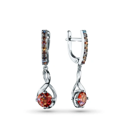Серьги из серебра с гранатами э0606сг01260372