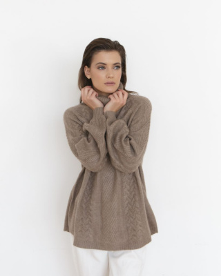 Свитер женский из кашемира 5056 капучино