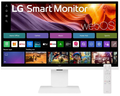 Монитор 31,5" LG UltraFine 32U830SA-W 3840x2160, LED, 16:9, IPS, 400cd, 1200:1, 5ms, 178гр/178гр, HDMI, USB, 60Hz, HAS, Piv, white