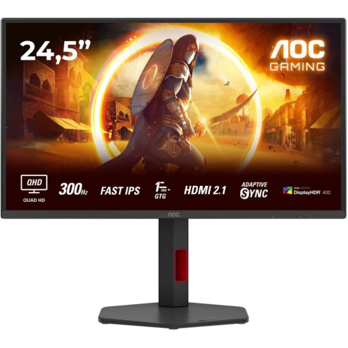 Монитор 25" AOC Q25G4SR Black (IPS, 2560x1440, 300Hz, 0.3 ms, 178°/178°, 450 cd/m, 1000:1, 2*HDMI, DP)