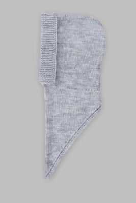 Вязаный капор с добавлением шерсти