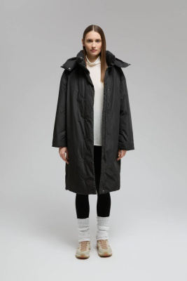 Пуховое пальто с переливающимся эффектом