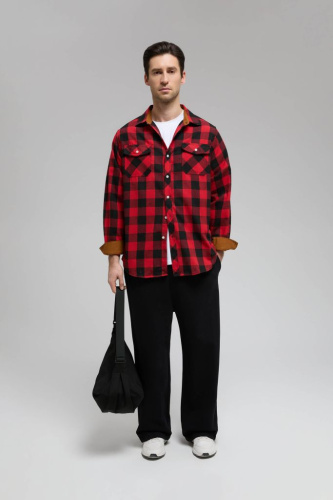 Рубашка из фланели в клетку