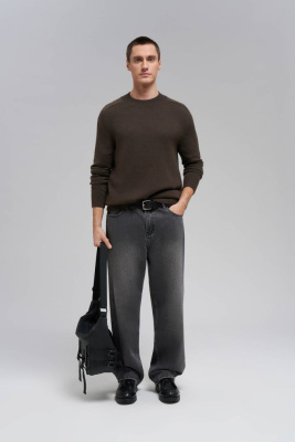 Джемпер прямого силуэта с добавлением шерсти