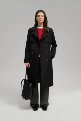 Двубортный тренч с поясом