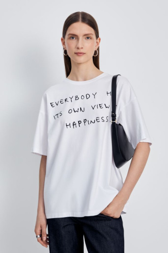 Футболка с принтом из хлопка