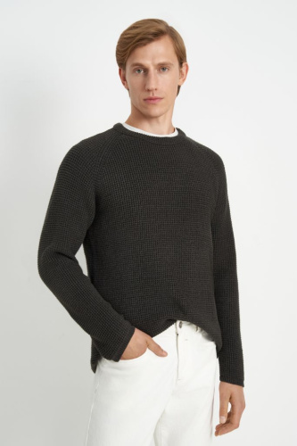 Джемпер с рукавом реглан и округлой горловиной