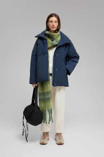 Куртка oversize силуэта с капюшоном