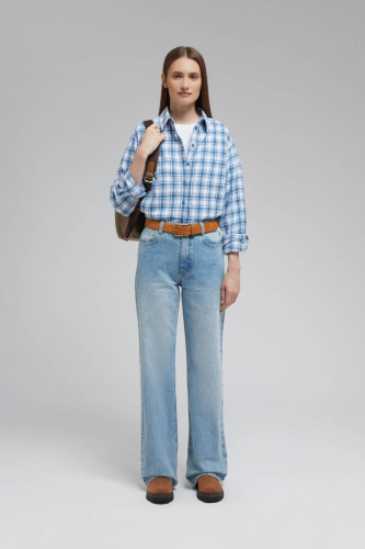 Рубашка из 100% хлопка в клетку