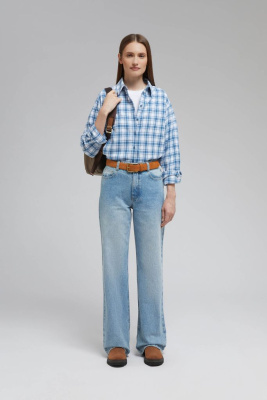 Рубашка из 100% хлопка в клетку