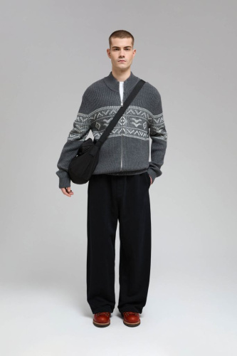 Кардиган на молнии с шерстью