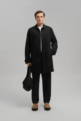 Плащ из хлопка прямого кроя