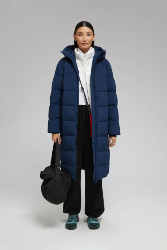 Длинный пуховик с натуральным пухом