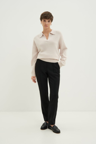 Брюки с шерстью на высокой посадке