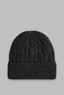 Вязаная шапка унисекс с подкладкой