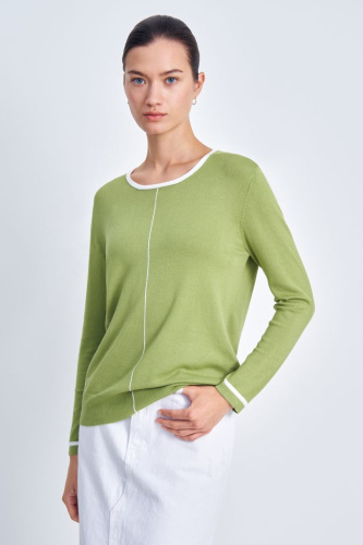 Джемпер с контрастной отделкой