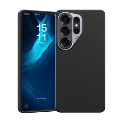 Чехол-накладка Benks Magnetic Kevlar Case для Samsung Galaxy S26 Ultra черно-серый в полоску