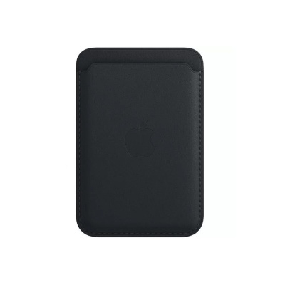 Чехол iPhone Leather Wallet MagSafe (Black)