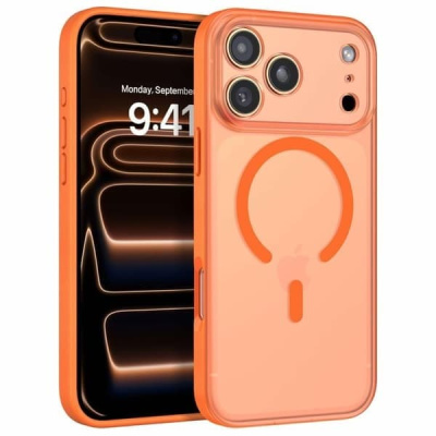 Чехол-накладка KWI-NI Iceguard Magsafe для iPhone 17 Pro Max пластиковый (оранжевый)