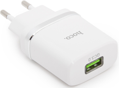 Зарядное устройство Hoco C12Q USB 18 Вт Белое