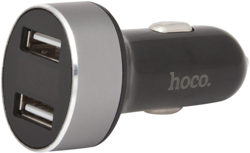 Автомобильное зарядное устройство Hoco Z26 USB/USB 10 Вт Чёрное