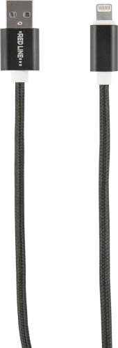 Кабель Red Line Tech USB/Apple Lightning 1 м Чёрный