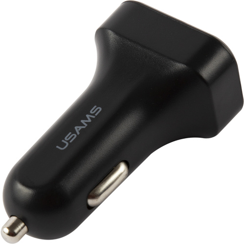Автомобильное зарядное устройство Usams NTU35MC13TZ USB/USB с кабелем microUSB 12 Вт Чёрное