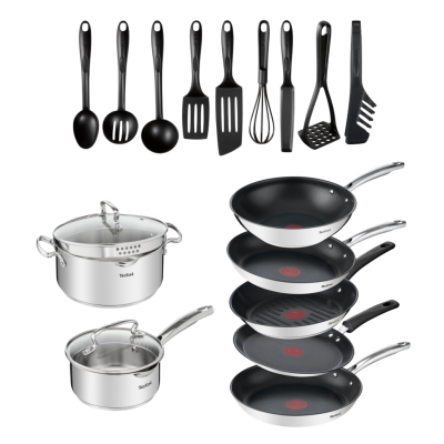 Набор посуды Сковорода 24/26+Кастрюля 20 см+Ковш 16 см+ кух.предметы Duettо+