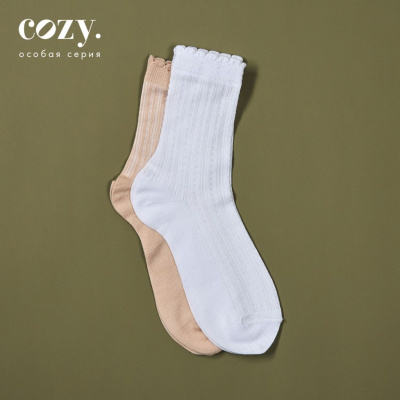 Носки Бегония, белый/бежевый