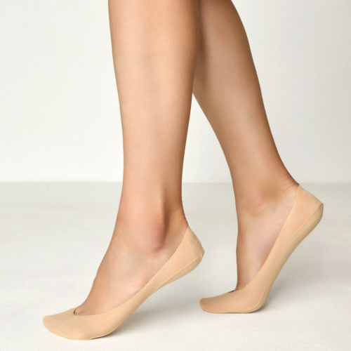 Следки Сокс, бежевые/черные